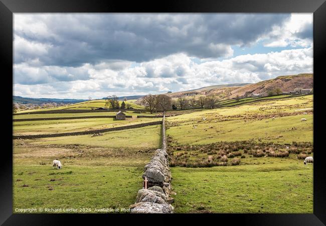 Towards Middleton in Teesdale from Holwick Framed Print by Richard Laidler