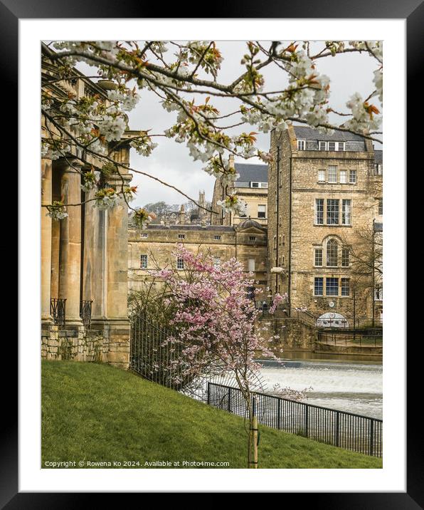 Photography of Parade Garden in cotswold city Bath, somerset, UK  Framed Mounted Print by Rowena Ko