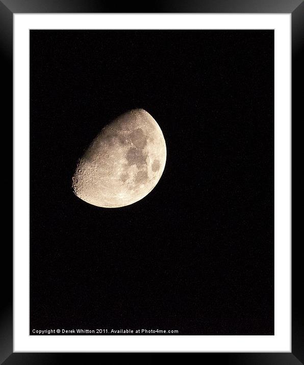 Moon Portrait Framed Mounted Print by Derek Whitton