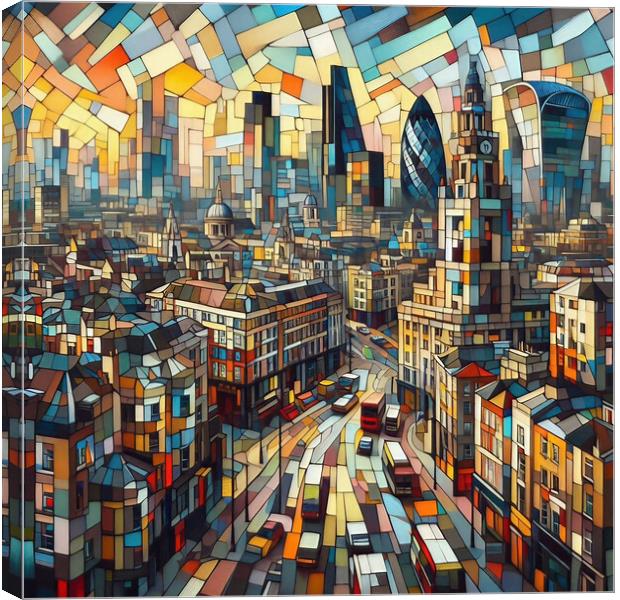 London Cubism Canvas Print by Scott Anderson
