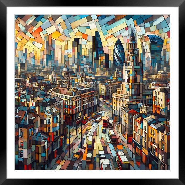 London Cubism Framed Mounted Print by Scott Anderson