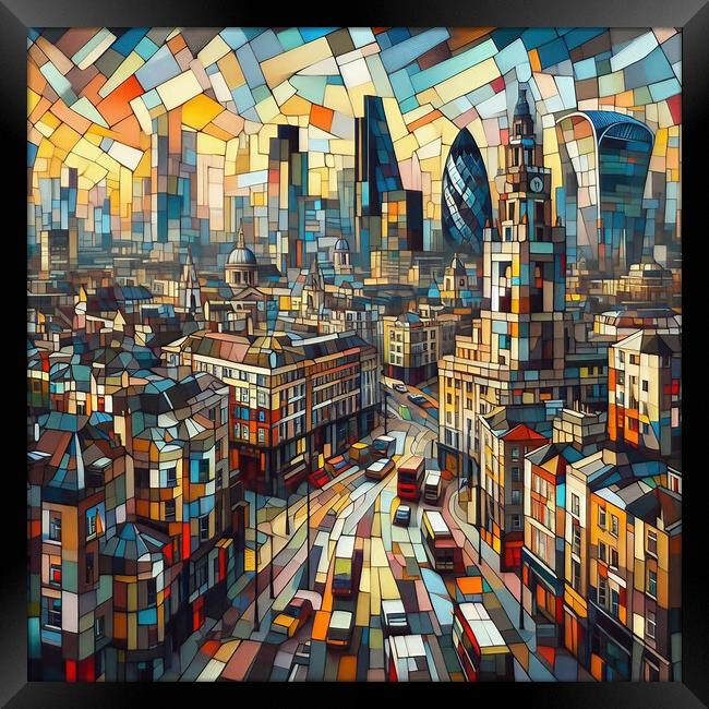 London Cubism Framed Print by Scott Anderson