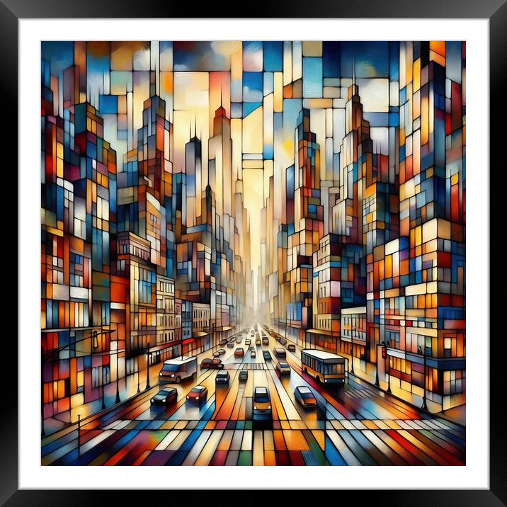 New York Cubism Framed Mounted Print by Scott Anderson