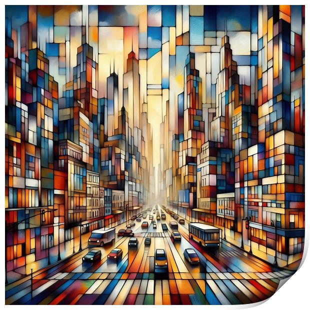 New York Cubism Print by Scott Anderson