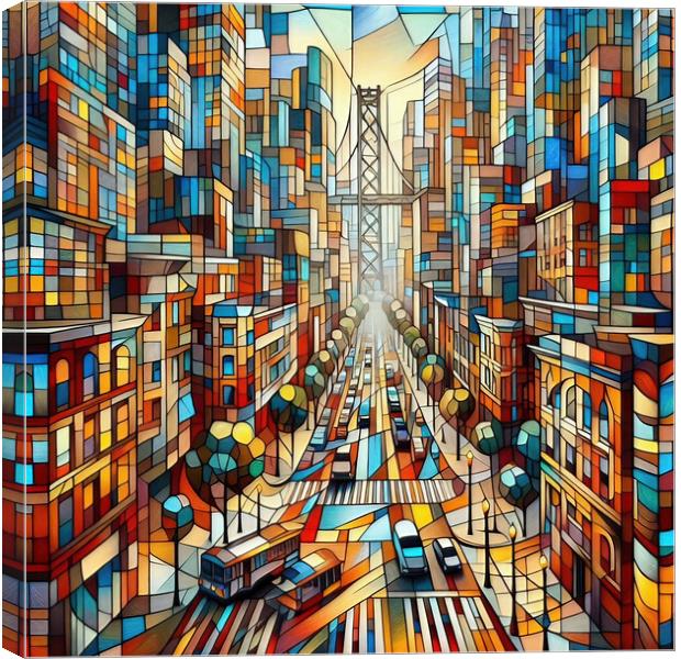 San Francisco Cubism Canvas Print by Scott Anderson