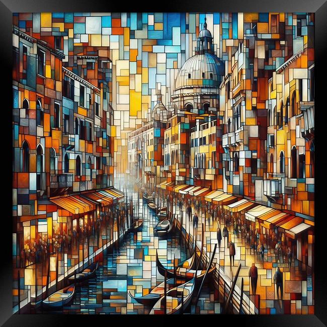 Venice Cubism Framed Print by Scott Anderson