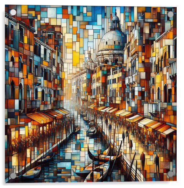 Venice Cubism Acrylic by Scott Anderson