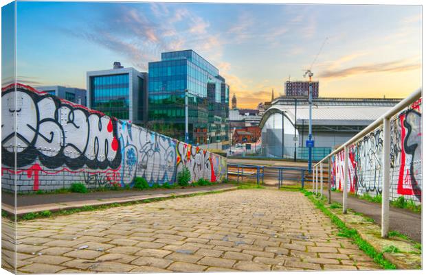 Urban Sheffield  Canvas Print by Alison Chambers