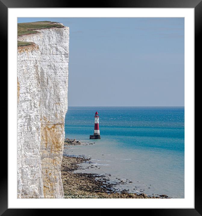 Beachy Head Light House Framed Mounted Print by Sylvia White