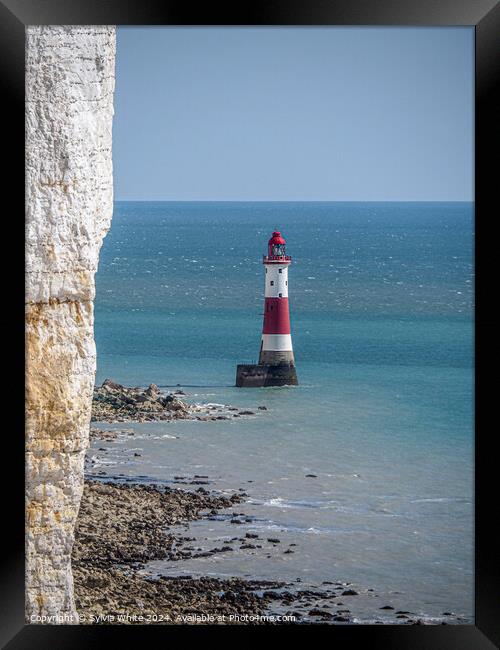 Beachy Head Light House Framed Print by Sylvia White