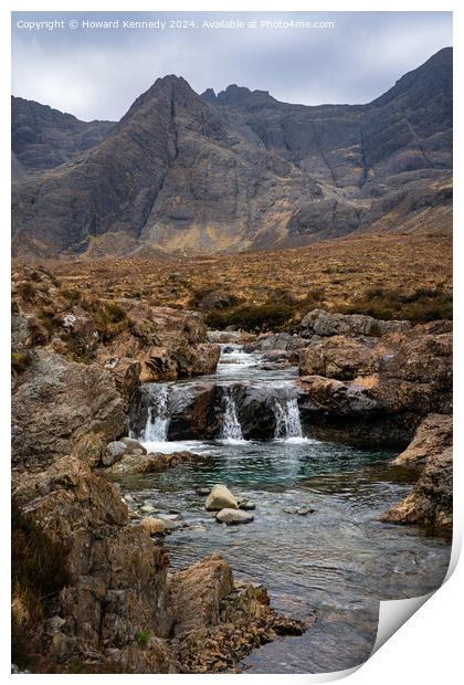 Fairy Pools on the Isle of Skye, Scotland Print by Howard Kennedy
