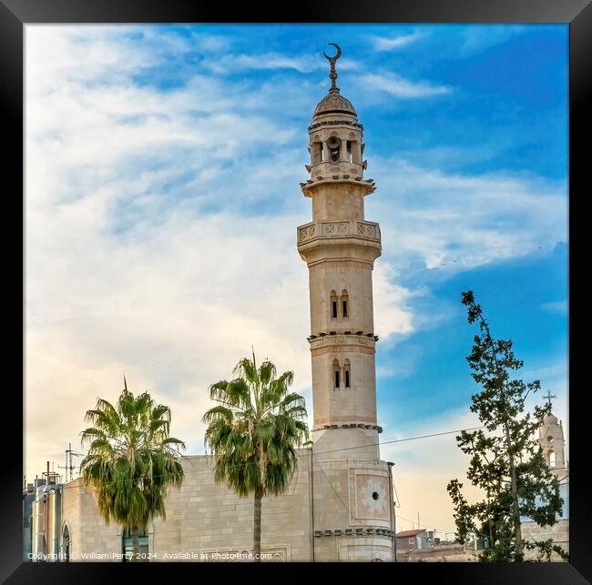 Islamic Mosque Church of Nativity Bethlehem Palestine Framed Print by William Perry