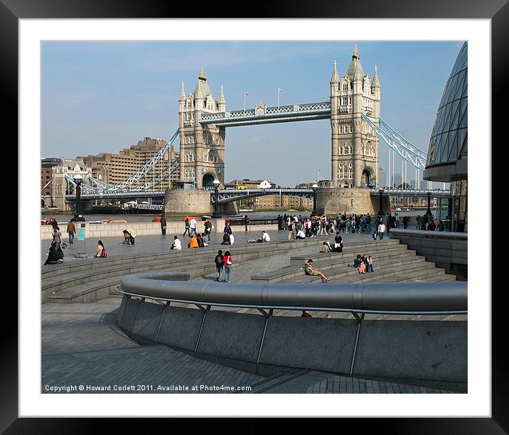 Tower Bridge London Framed Mounted Print by Howard Corlett