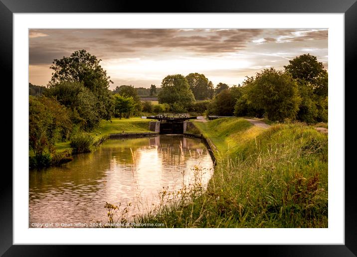 The Grand Union Canal In The Morning Light Framed Mounted Print by Dean Jeffery