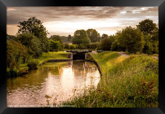 The Grand Union Canal In The Morning Light Framed Print by Dean Jeffery