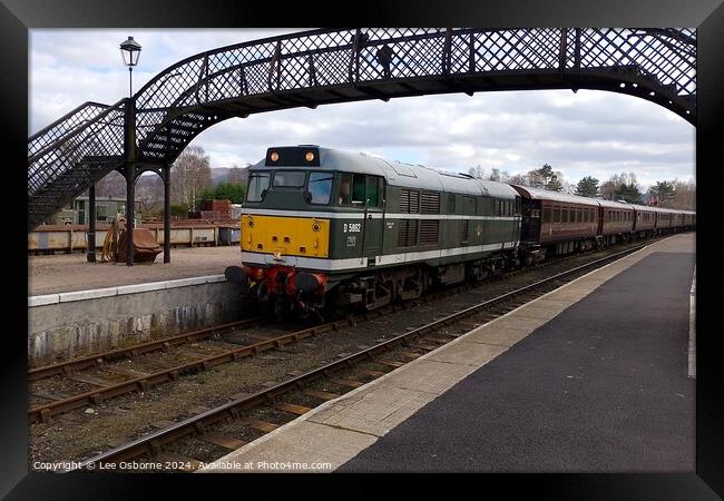 Class 31 at Boat of Garten 1 Framed Print by Lee Osborne