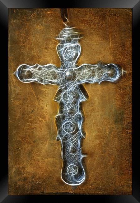 Crucifix art Framed Print by Sam Smith