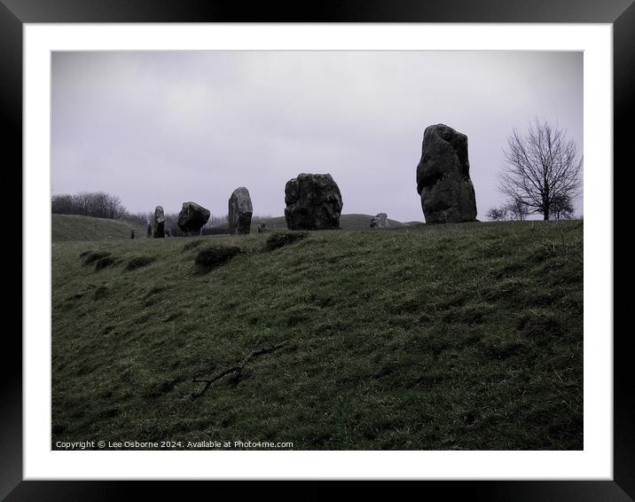 Avebury Stone Circle Framed Mounted Print by Lee Osborne