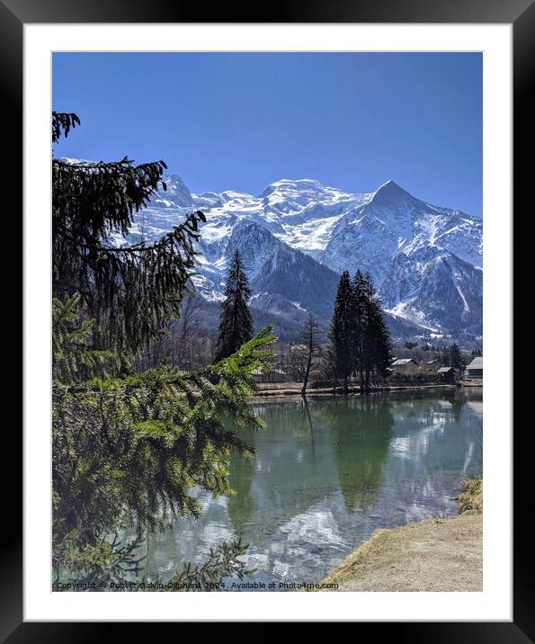 Lake and snowy Alps Framed Mounted Print by Robert Galvin-Oliphant