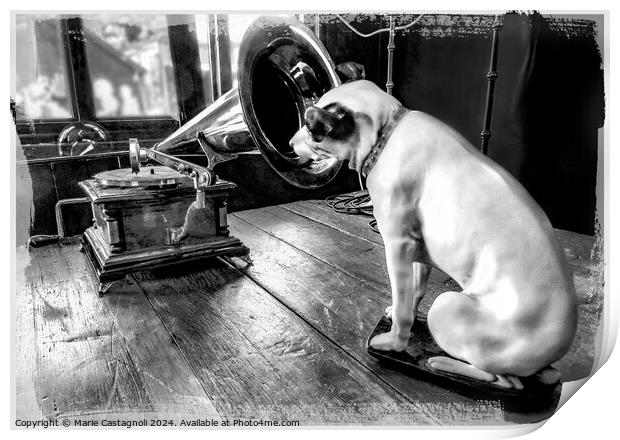 He's Master's Voice Print by Marie Castagnoli