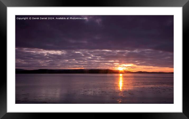 Sunset over Loch Gairloch Framed Mounted Print by Derek Daniel