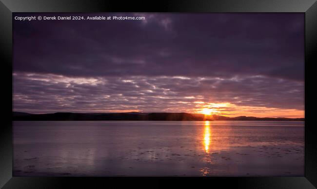Sunset over Loch Gairloch Framed Print by Derek Daniel