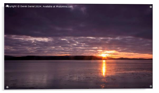 Sunset over Loch Gairloch Acrylic by Derek Daniel