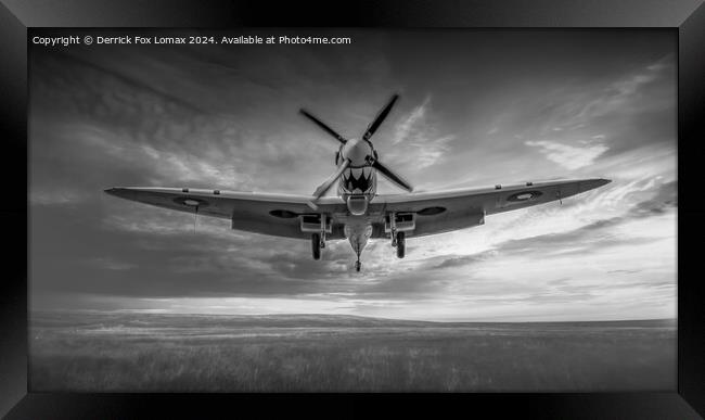 Supermarine spitfire Framed Print by Derrick Fox Lomax