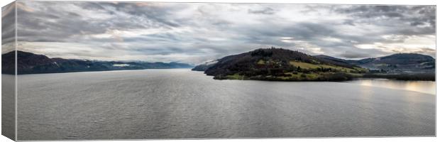 Urquhart Castle on Loch Ness Canvas Print by Apollo Aerial Photography