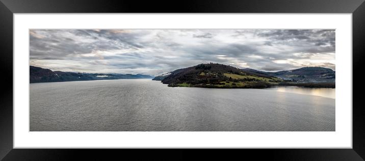 Urquhart Castle on Loch Ness Framed Mounted Print by Apollo Aerial Photography