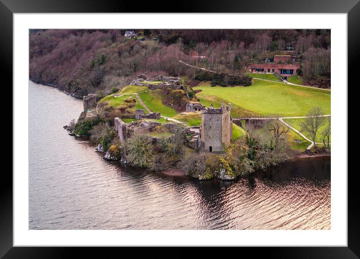 Urquhart Castle Sunset Framed Mounted Print by Apollo Aerial Photography