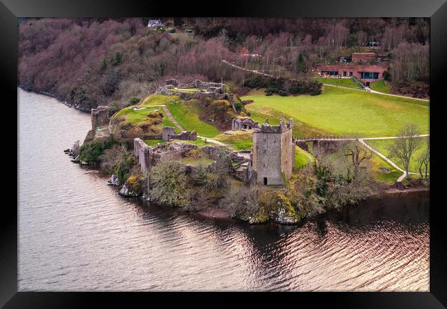 Urquhart Castle Sunset Framed Print by Apollo Aerial Photography