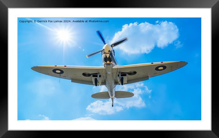 Supermarine spitfire Framed Mounted Print by Derrick Fox Lomax