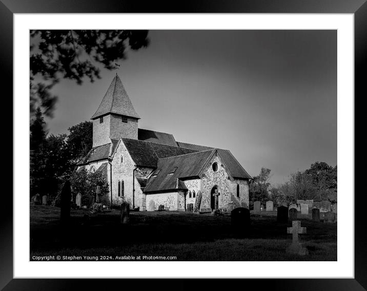 St. Mary the Virgin, Silchester, Calleva, Atrebatu Framed Mounted Print by Stephen Young
