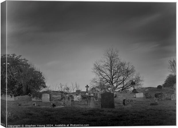 Graveyard View Canvas Print by Stephen Young