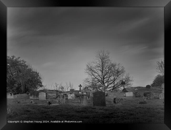 Graveyard View Framed Print by Stephen Young