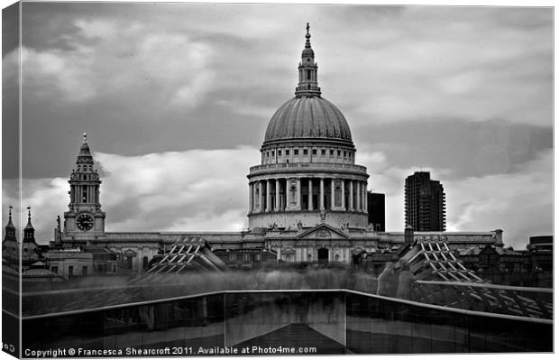 St Pauls Cathedral, London Canvas Print by Francesca Shearcroft