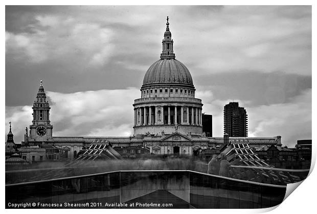 St Pauls Cathedral, London Print by Francesca Shearcroft