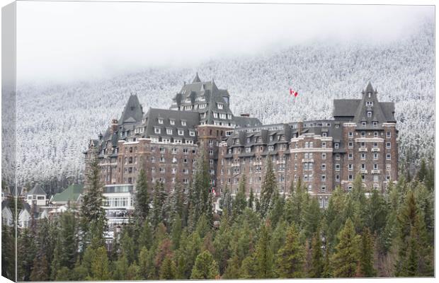 Banff Springs Hotel, Canadian Rockies  Canvas Print by Graham Custance
