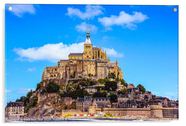 Mont Saint-Michel in Normandy Acrylic by Dark Blue Star