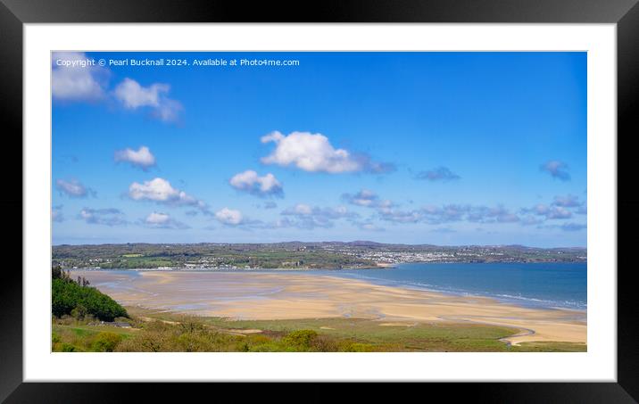 Red Wharf Bay and Benllech from Llanddona Anglesey Framed Mounted Print by Pearl Bucknall
