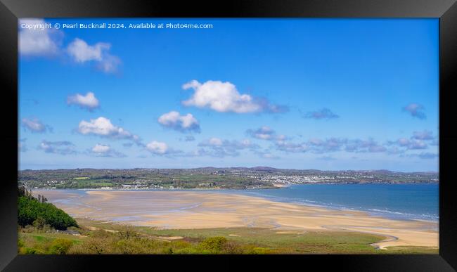 Red Wharf Bay and Benllech from Llanddona Anglesey Framed Print by Pearl Bucknall