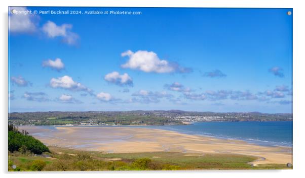 Red Wharf Bay and Benllech from Llanddona Anglesey Acrylic by Pearl Bucknall