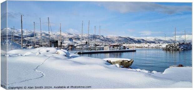 Winter Harbour Canvas Print by Alan Smith