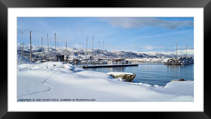 Winter Harbour Framed Mounted Print by Alan Smith