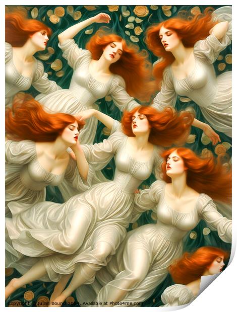 The Seven Redheads Print by Julian Bound