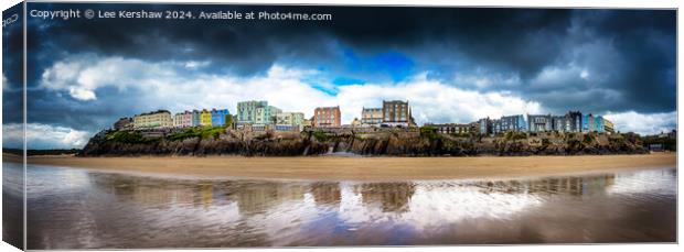 Tenby in Pembrokeshire Atop the Cliffs Canvas Print by Lee Kershaw