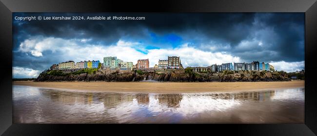 Tenby in Pembrokeshire Atop the Cliffs Framed Print by Lee Kershaw