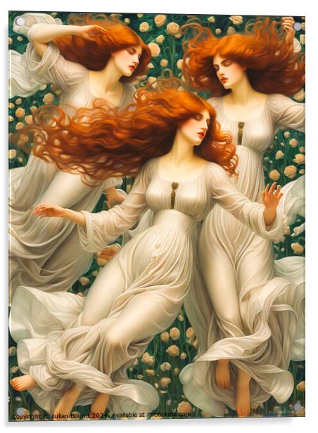 The Three Muses Acrylic by Julian Bound