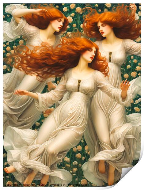 The Three Muses Print by Julian Bound